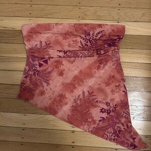 UO Floral Pink and Purple Asymmetrical sleeveless top